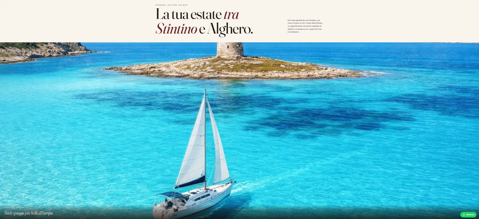 Home page del sito Le Porte di Sardegna